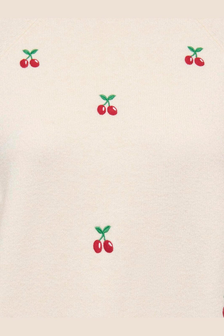 Only - Onlkatia Ss O-Neck Detail Nca Knt - 5069009 Whitecap Gray Cherry