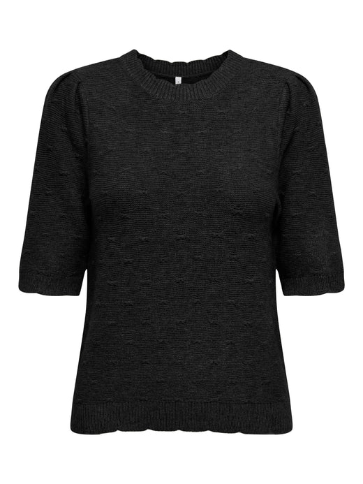 Only - Onlkatia Ss Structure O-Neck Cc Knt - 4853813 Black
