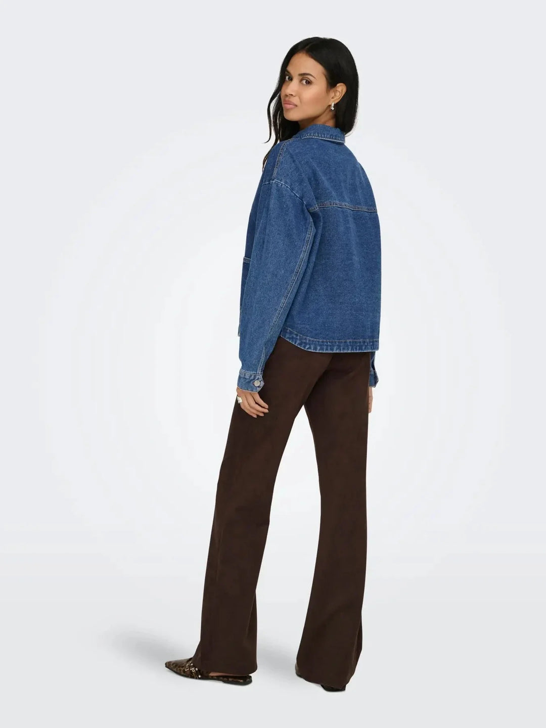 Only - Onllara Ls Shacket Gua - 5036779 Medium Blue Denim Jakker 