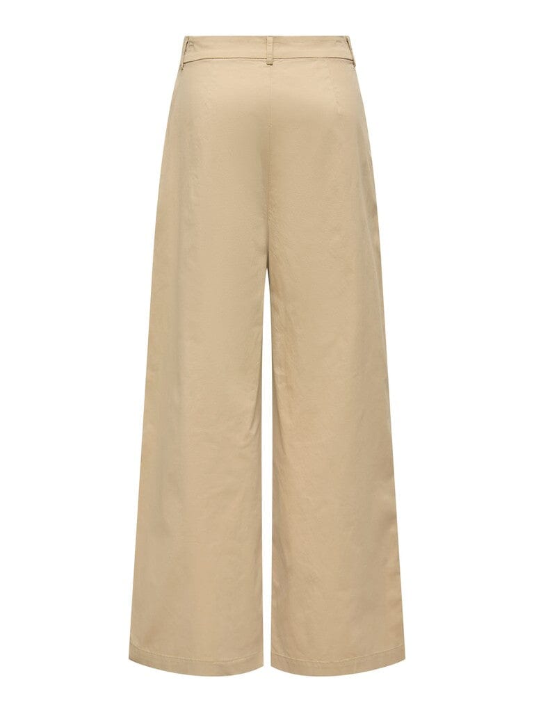 Only - Onlliana X Wide Pleat Pant Ox - 4933750 Travertine Bukser 