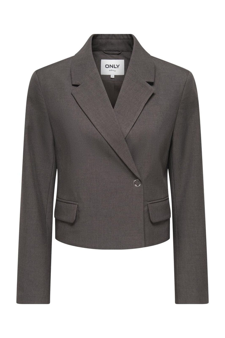 Only - Onllinda L/S Asym Blazer Tlr - 5074107 Chocolate Torte Melange Blazere 