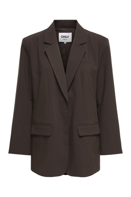 Only - Onllinda-Raven Life L/S Bf Blazer Tlr Ox - 4980287 Coffee Bean