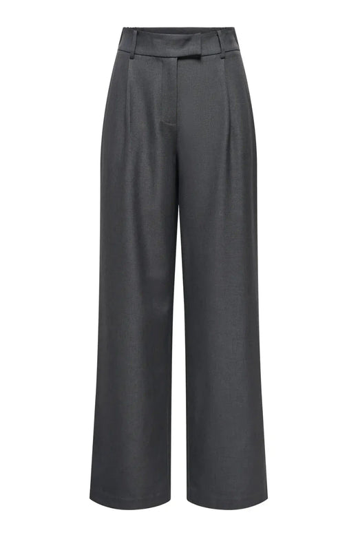 Only - Onllinda Str Mel Pants Tlr - 5034221 Dark Grey Melange Bukser 