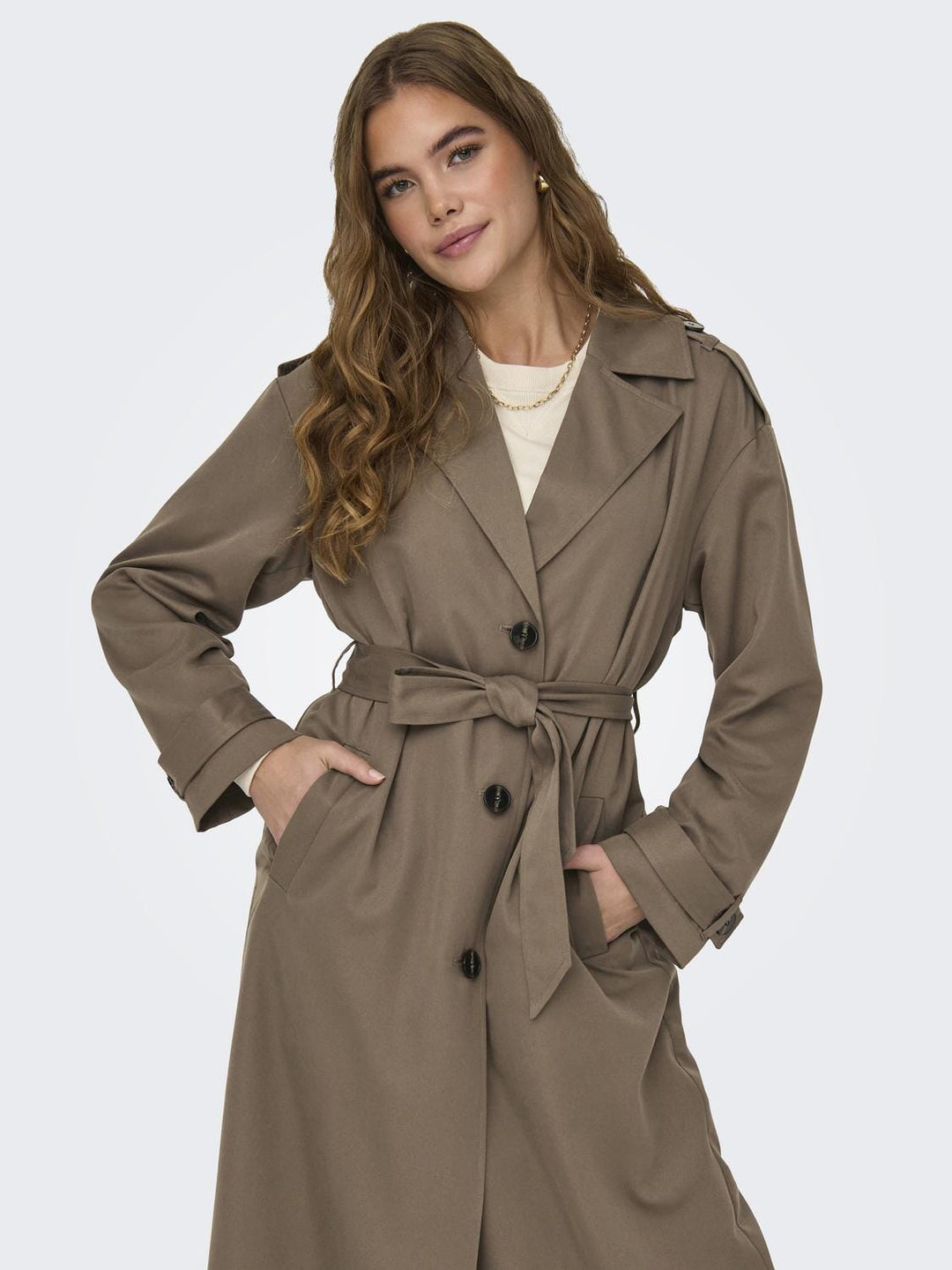 Only - Onlline X-Long Trenchcoat - 3504617 Walnut Jakker 