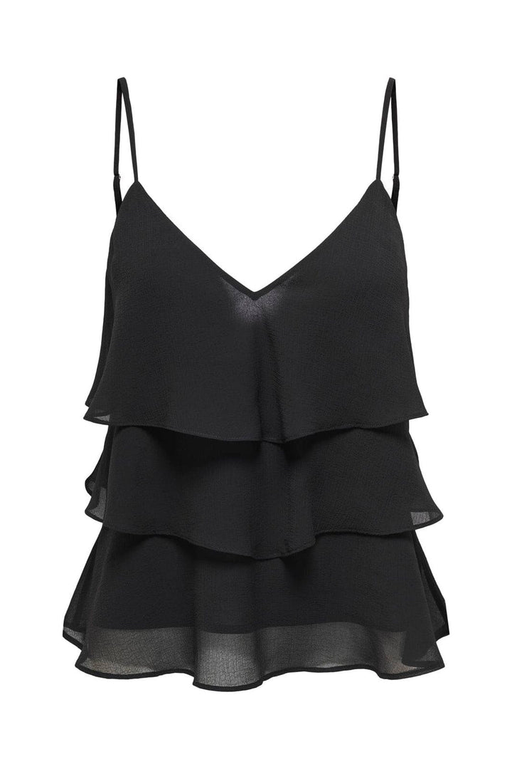 Only - Onllinn Life Flounce Singlet - 4786281 Black
