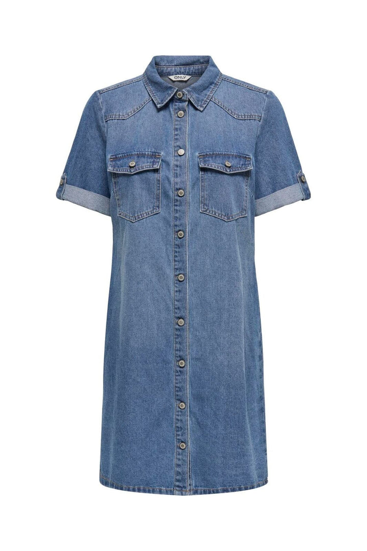 Only - Onllisa S/S Dress Gua - 4806216 Medium Blue Denim