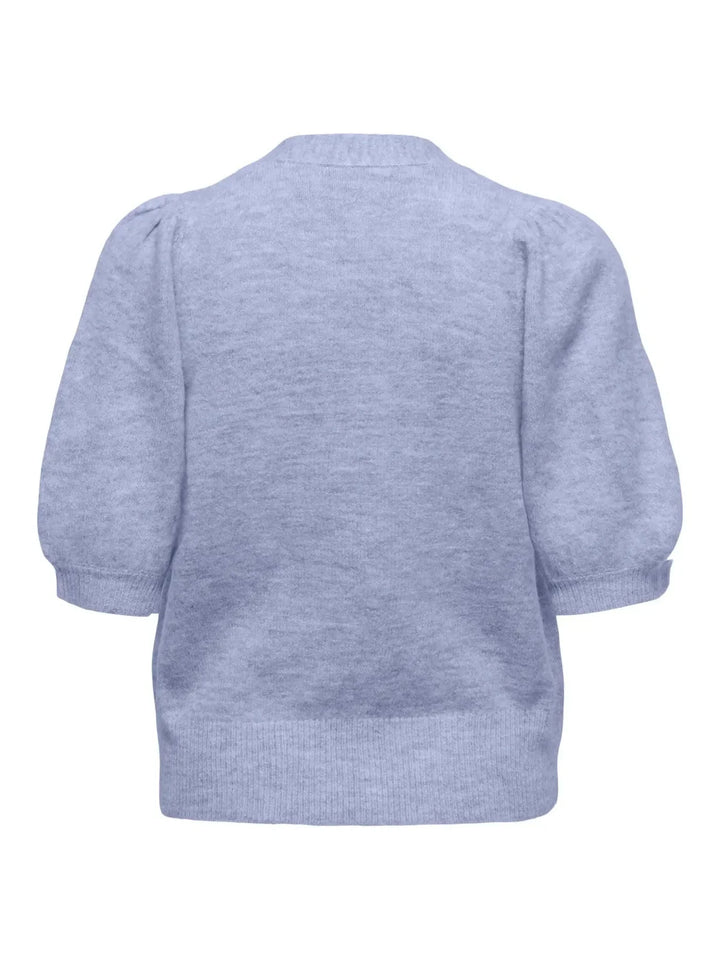 Only - Onlliva V-Neck S/S Cardigan Knt - 4975980 Skyway Melange Cardigans 