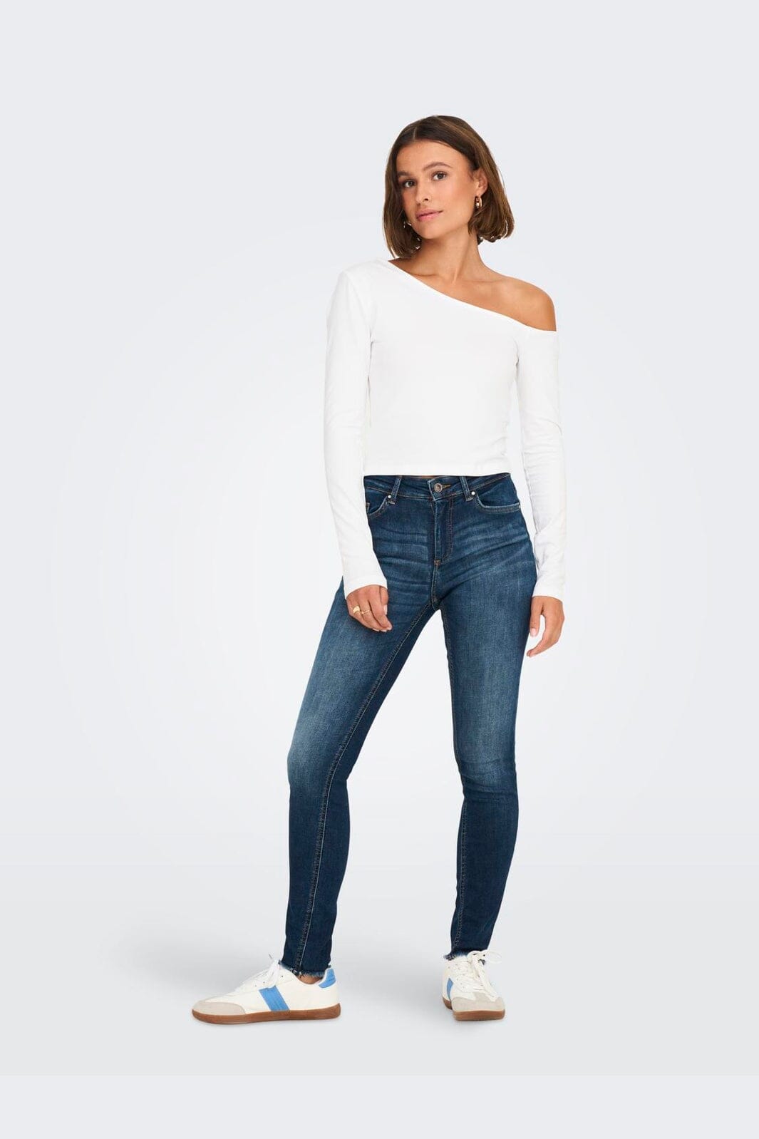 Only - Onllive Love Life L/S Oneshoulder Topjrs - 4710676 White