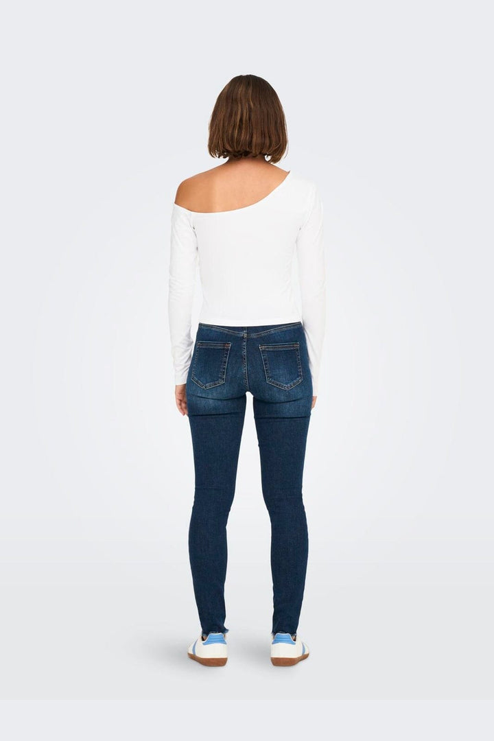 Only - Onllive Love Life L/S Oneshoulder Topjrs - 4710676 White