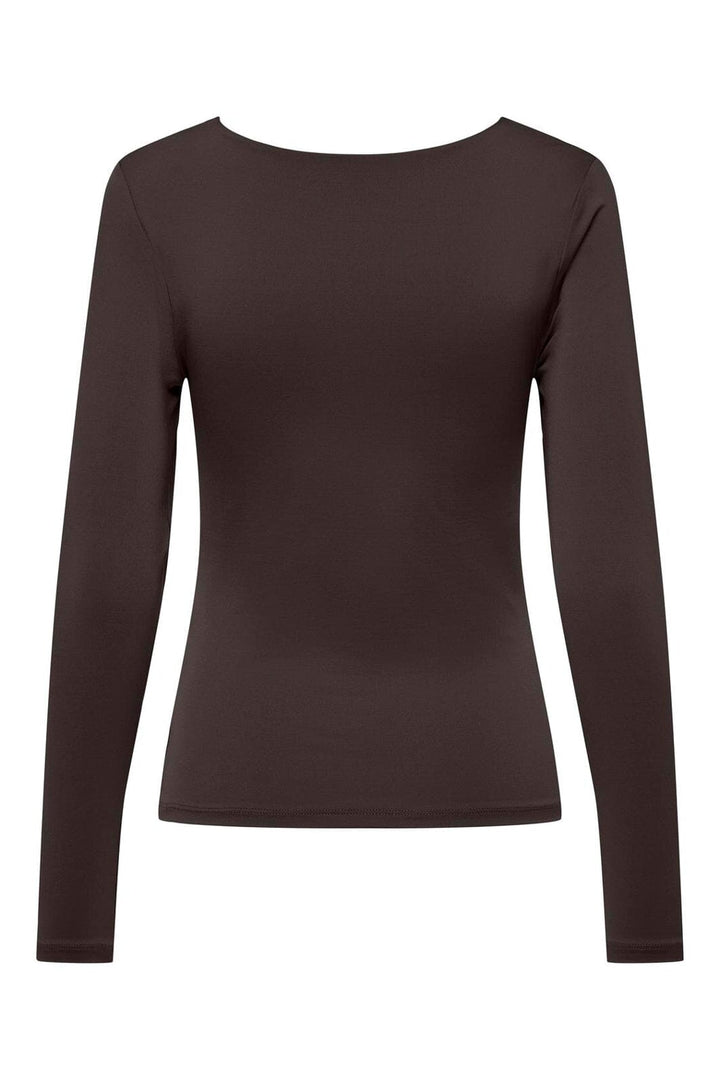 Only - Onllone 2-Way L/S Top - 4800393 Chocolate Torte