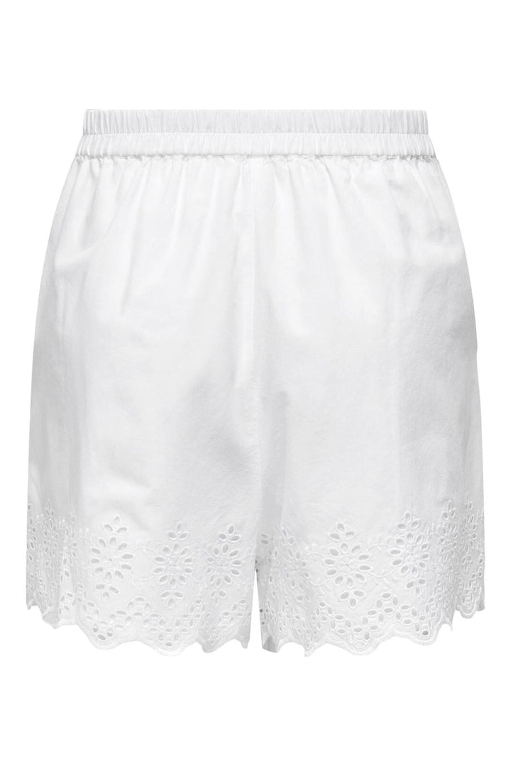 Only - Onllou Life Emb Loose Shorts - 4427998 Bright White