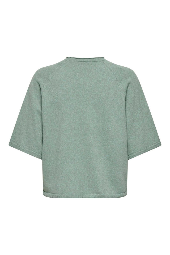 Only - Onlloyal 2/4 O-Neck Knt - 4979626 Chinois Green Melange