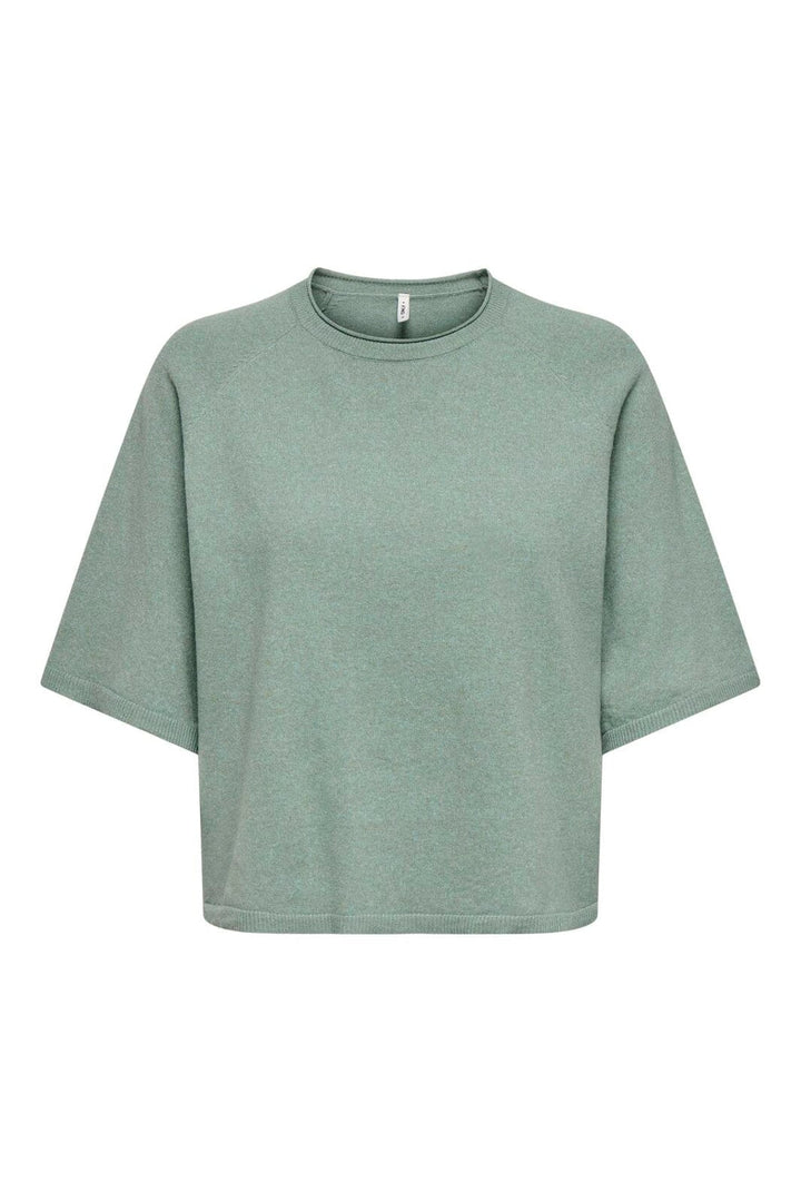 Only - Onlloyal 2/4 O-Neck Knt - 4979626 Chinois Green Melange
