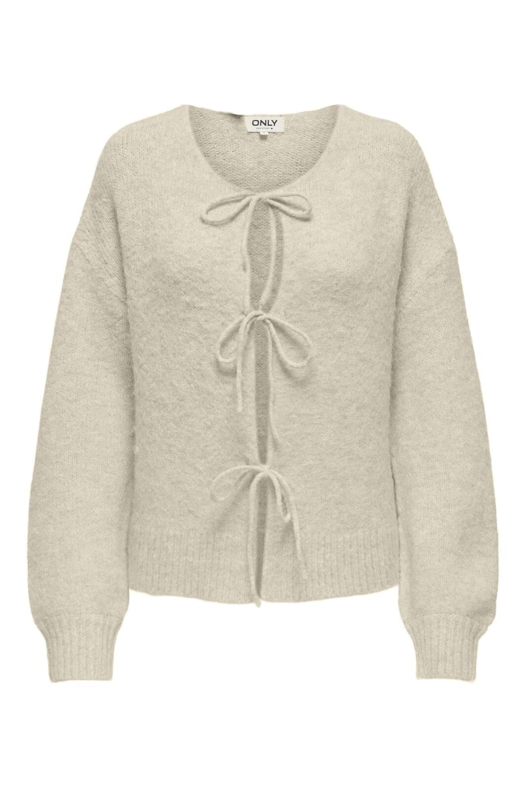 Only - Onlmaggie Life Ls Tie Cardigan Cc Knt - 4853235 Birch Melange