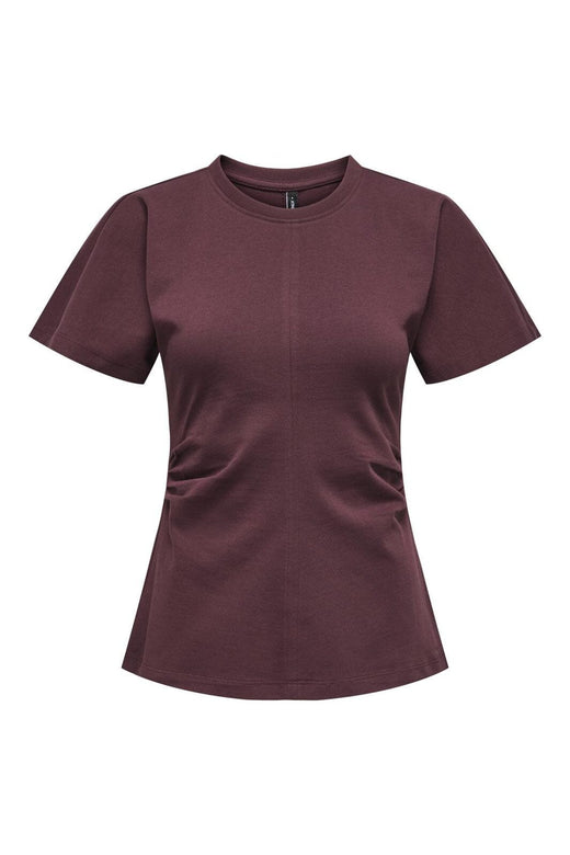 Only - Onlmarie Life S/S Ruching Top - 4919662 Decadent Chocolate