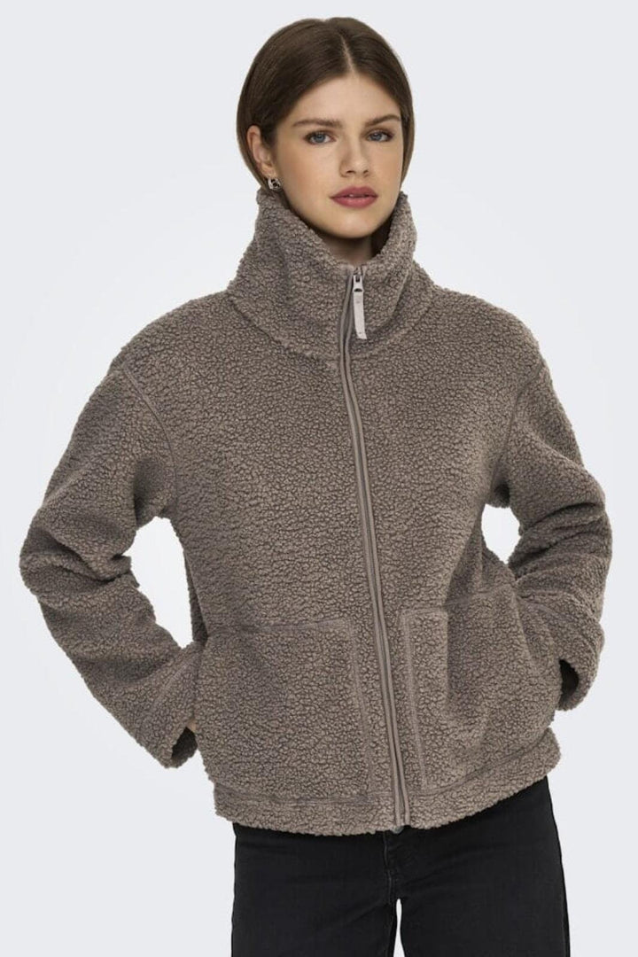 Only - Onlmegan Teddy Jacket - 4903501 Walnut Fleece jakker 