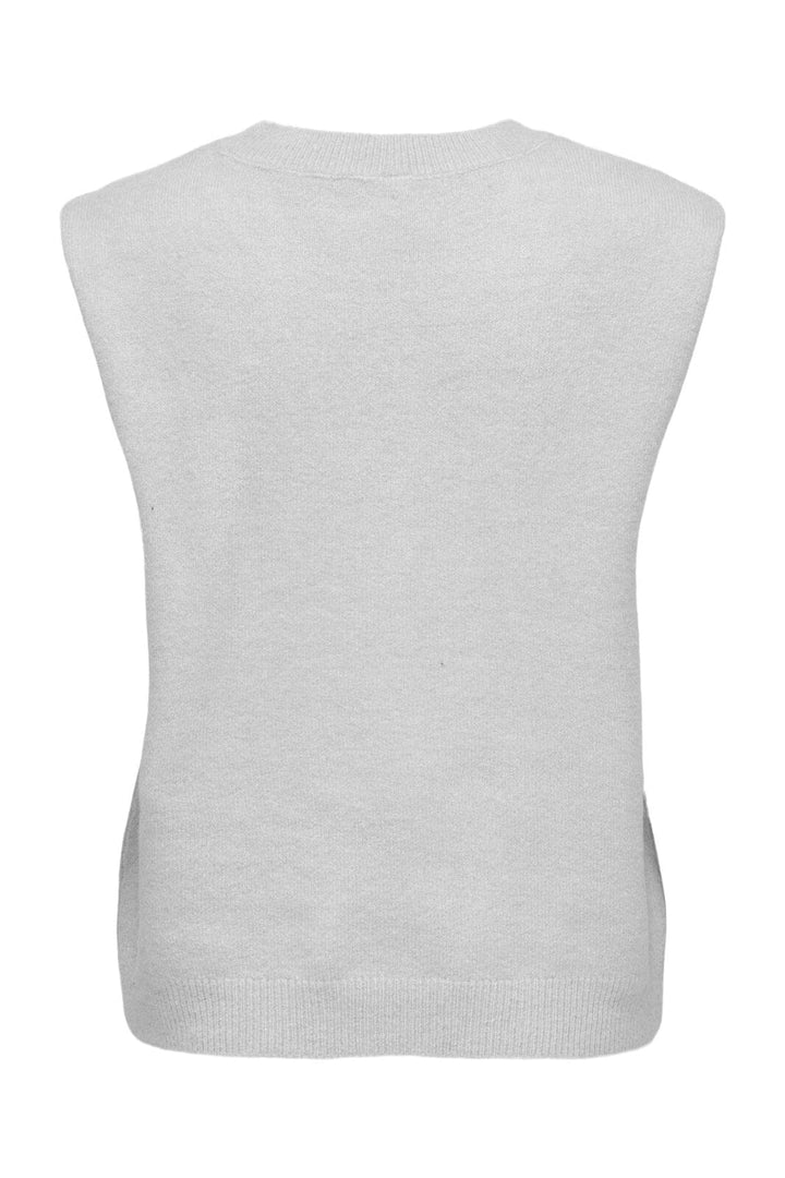 Only - Onlmelody Sl Embroidery O-Neck Knt - 4919768 Light Grey Melange Light Gold Hearts