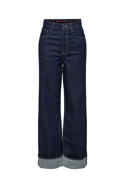 Only - Onlmercer Wide Fold Up Red Rea - 4596002 Dark Blue Denim