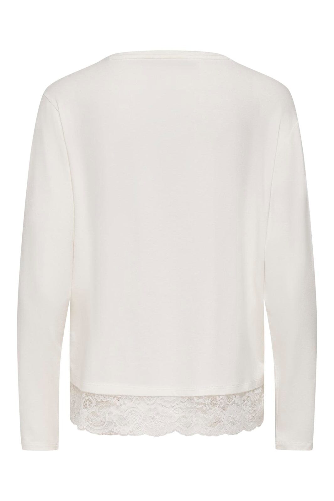 Only - Onlmoster L/S Lace Detail Top - 5208947 Cloud Dancer Tone In Tone Lace