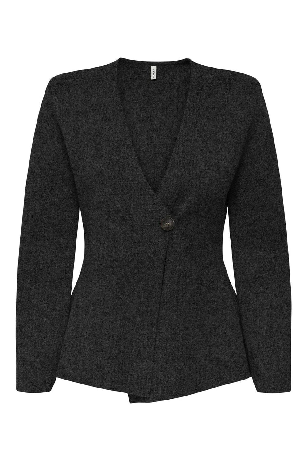 Only - Onlmyera Life Ls One Button Cardigan Knt - 4939844 Dark Grey Melange
