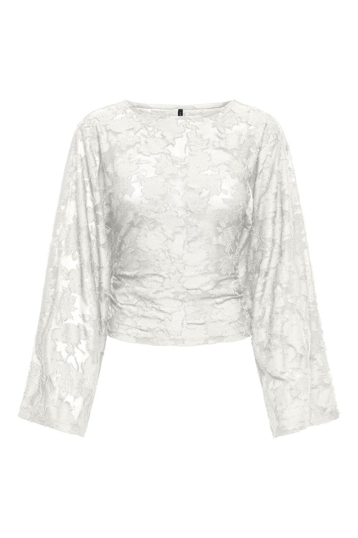 Only - Onlnadia L/S Ruching Top - 5170652 Cloud Dancer