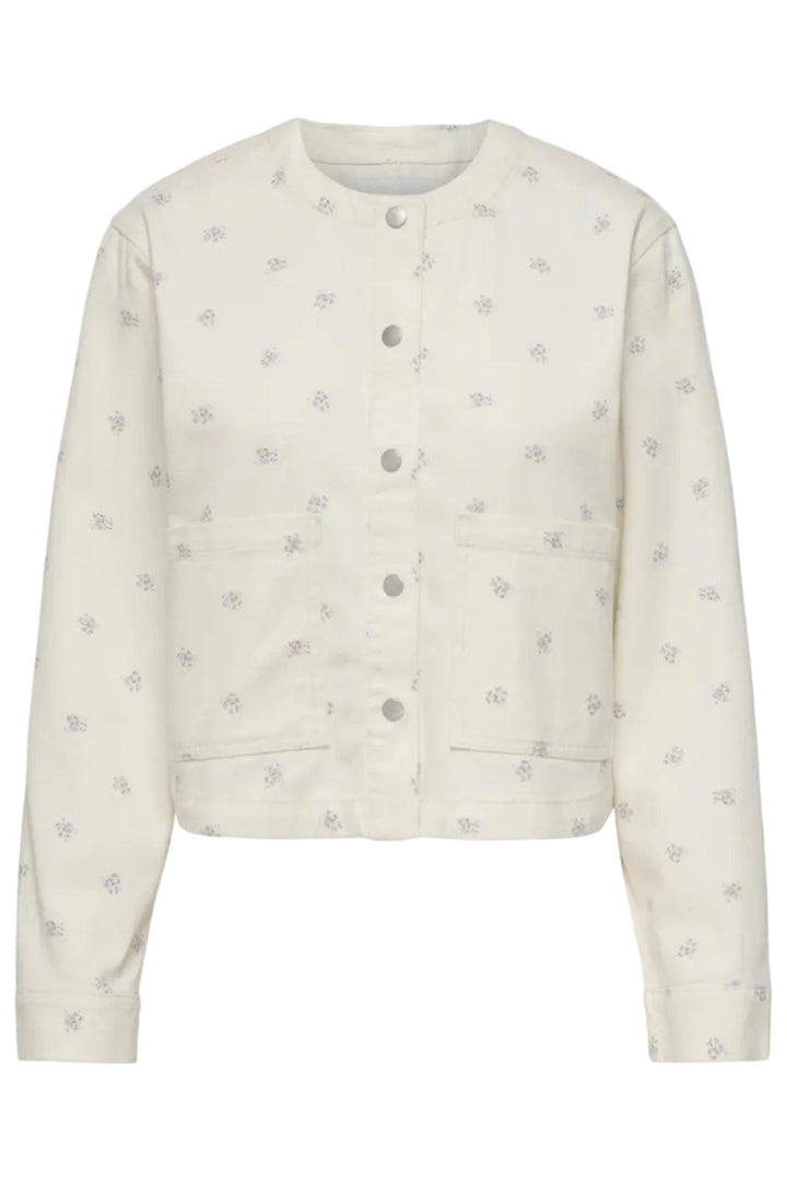 Only - Onlnaomi O-Jacket - 4951822 Egret Flower Jakker 