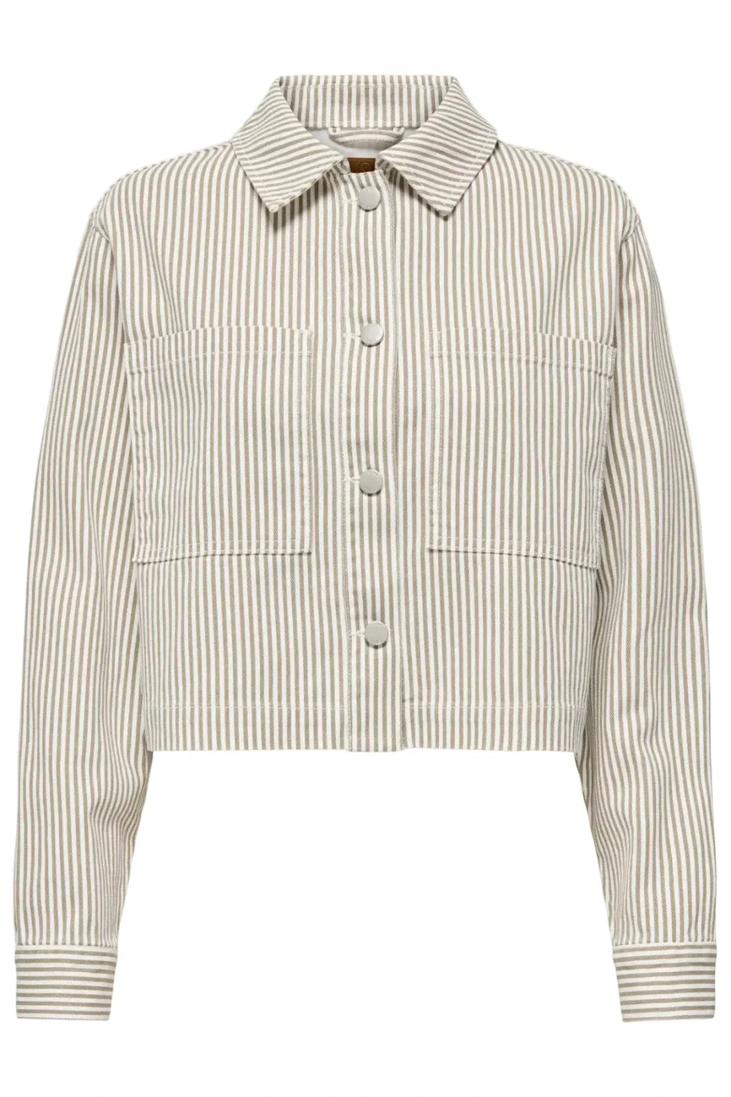 Only - Onlnaomi Stripe Jacket - 4907785 Winter Twig White Jakker 