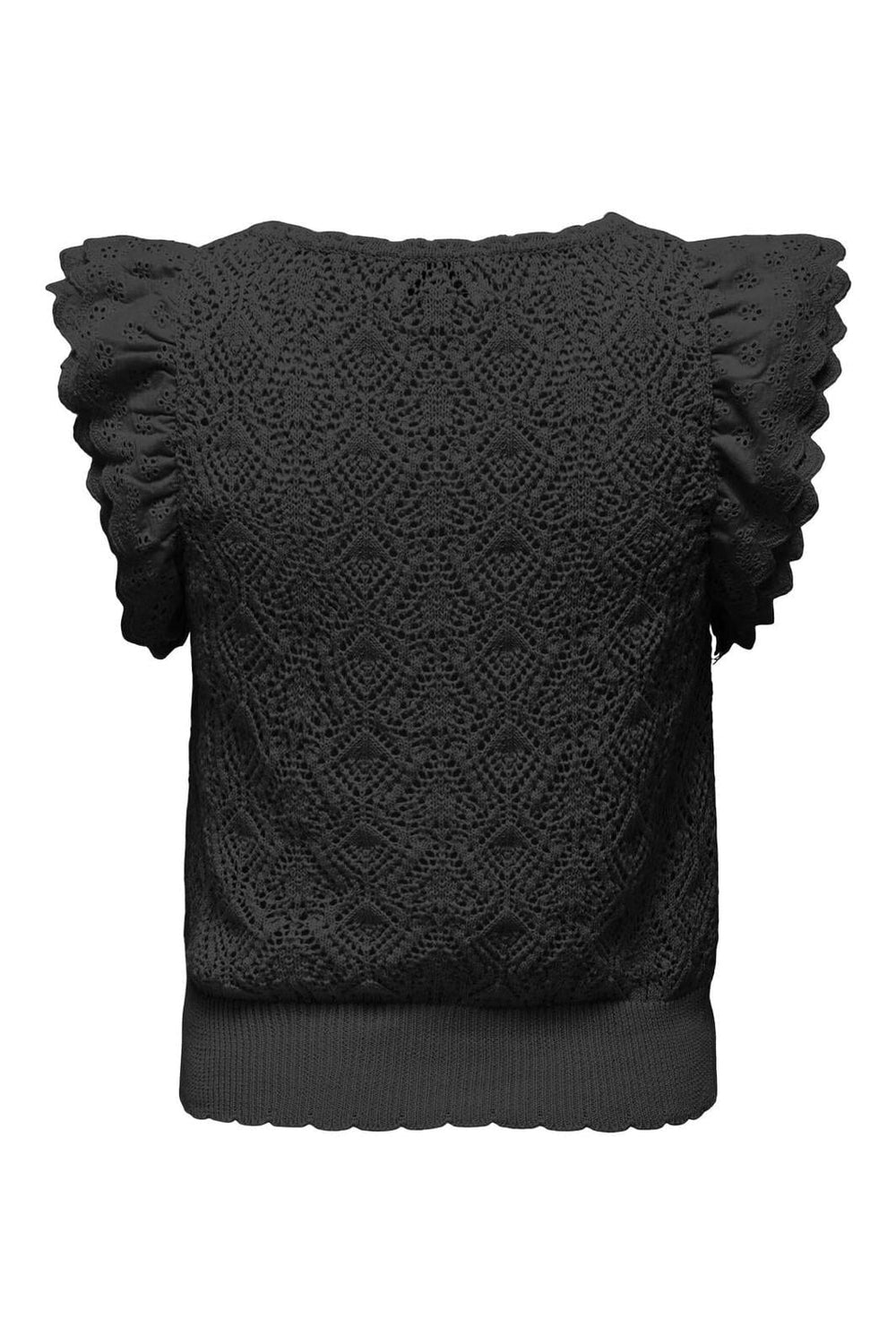 Only - Onlnettie Sl Mix U-Neck Cardigan Knt - 4762672 Black