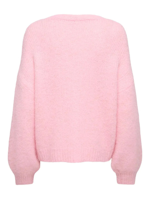 Only - Onlnordra Ls Vneck Cardi Knt - 5049977 Pale Lilac Melange/Fmop Button Cardigans 