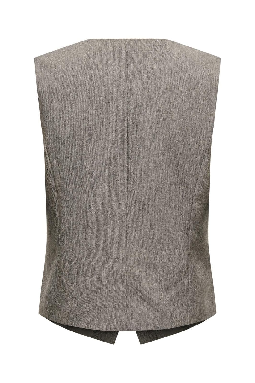 Only - Onlnovi S/L Mel Asym Waistcoat Tlr - 4591309 Walnut Melange