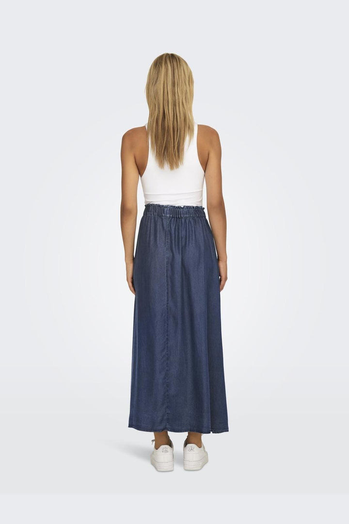Only - Onlpema Venedig Long Skirt Qyt - 3815277 Dark Blue Denim
