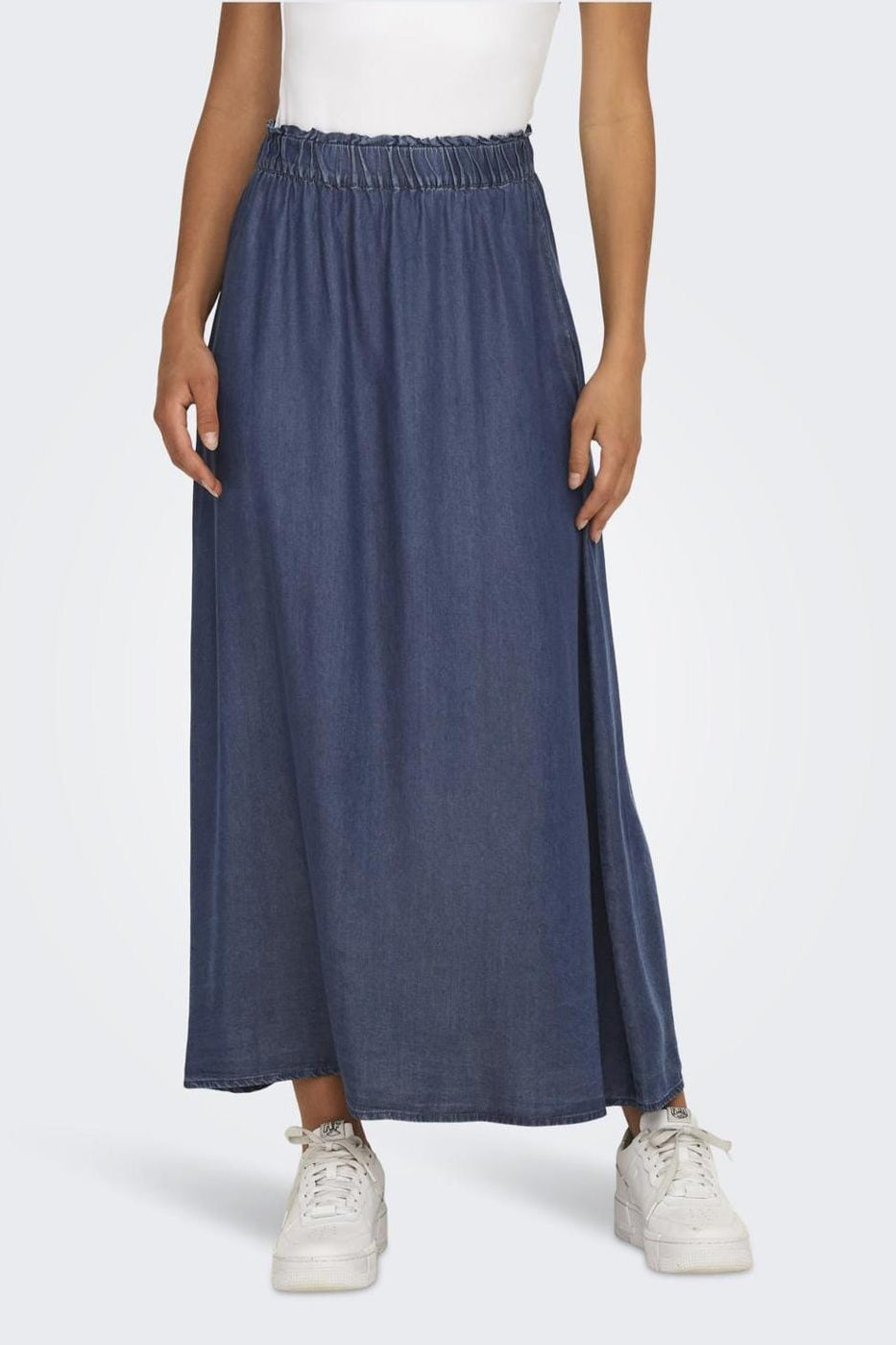 Only - Onlpema Venedig Long Skirt Qyt - 3815277 Dark Blue Denim