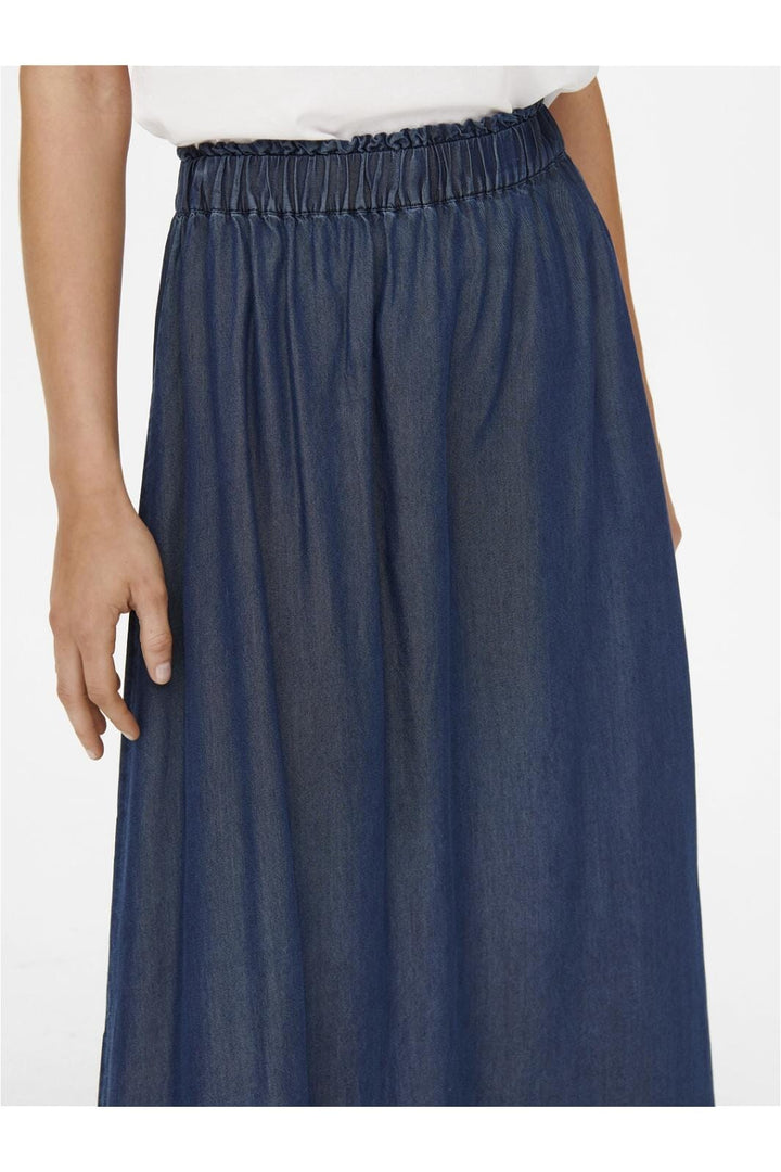 Only - Onlpema Venedig Long Skirt Qyt - 3815277 Dark Blue Denim