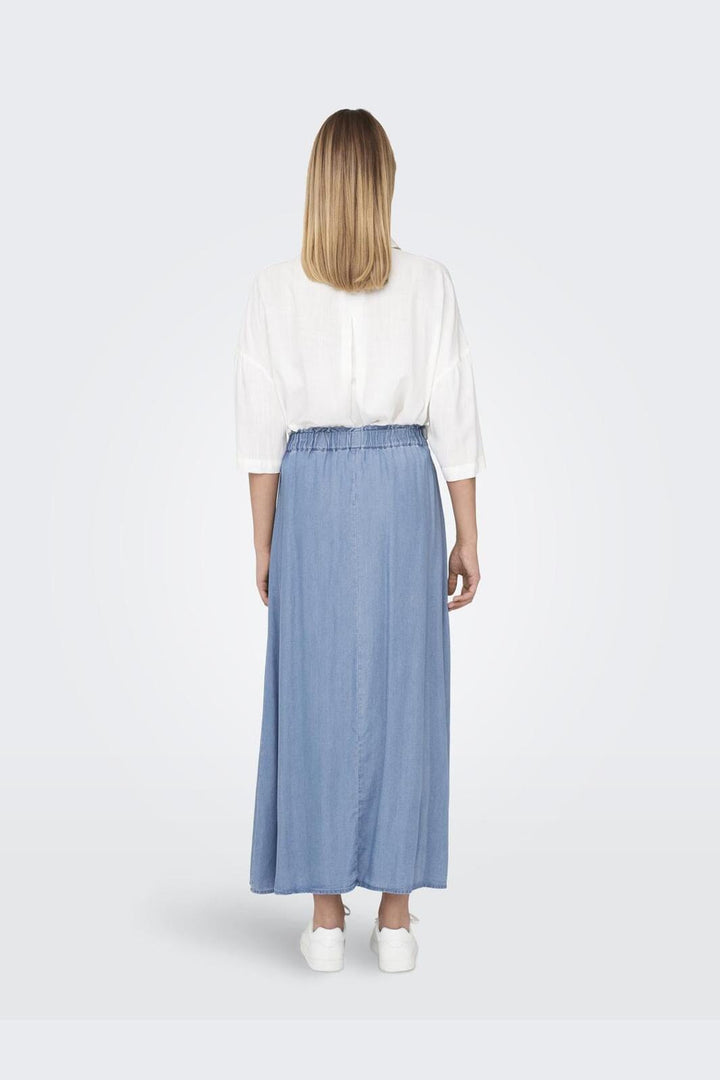 Only - Onlpema Venedig Long Skirt Qyt - 4435361 Medium Blue Denim