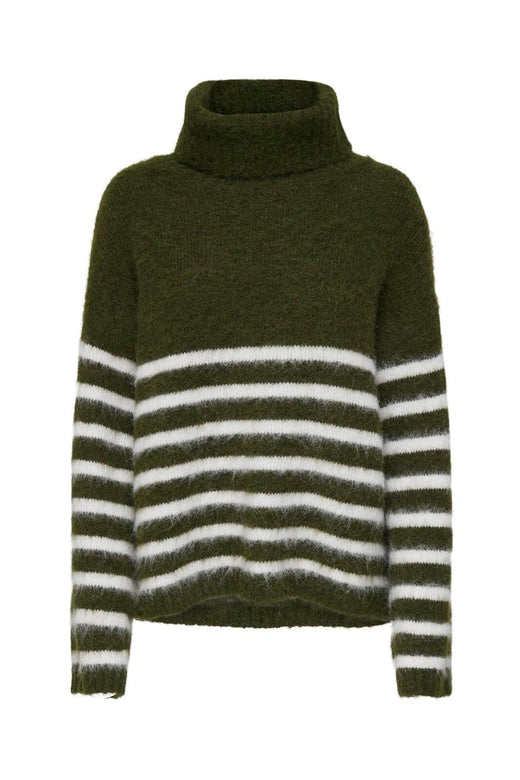 Only - Onlperil Life Ls Rollneck Knt - 5019917 Winter Moss Cloud Dancer