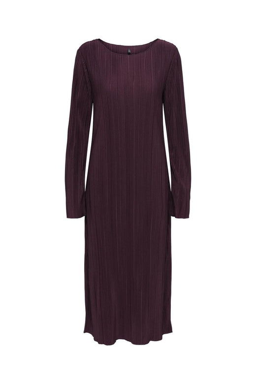Only - Onlpery L/S Long Dress Boat Neck - 4951015 Winetasting
