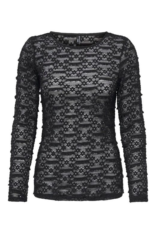 Only - Onlpita L/S Lace Top - 5212132 Black