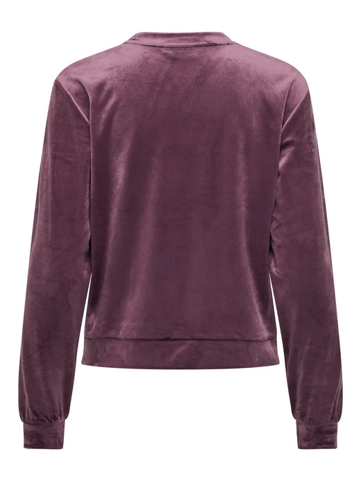 Only - Onlrebel L/S Roundneck Swt - 4870308 Winetasting Sweatshirts 