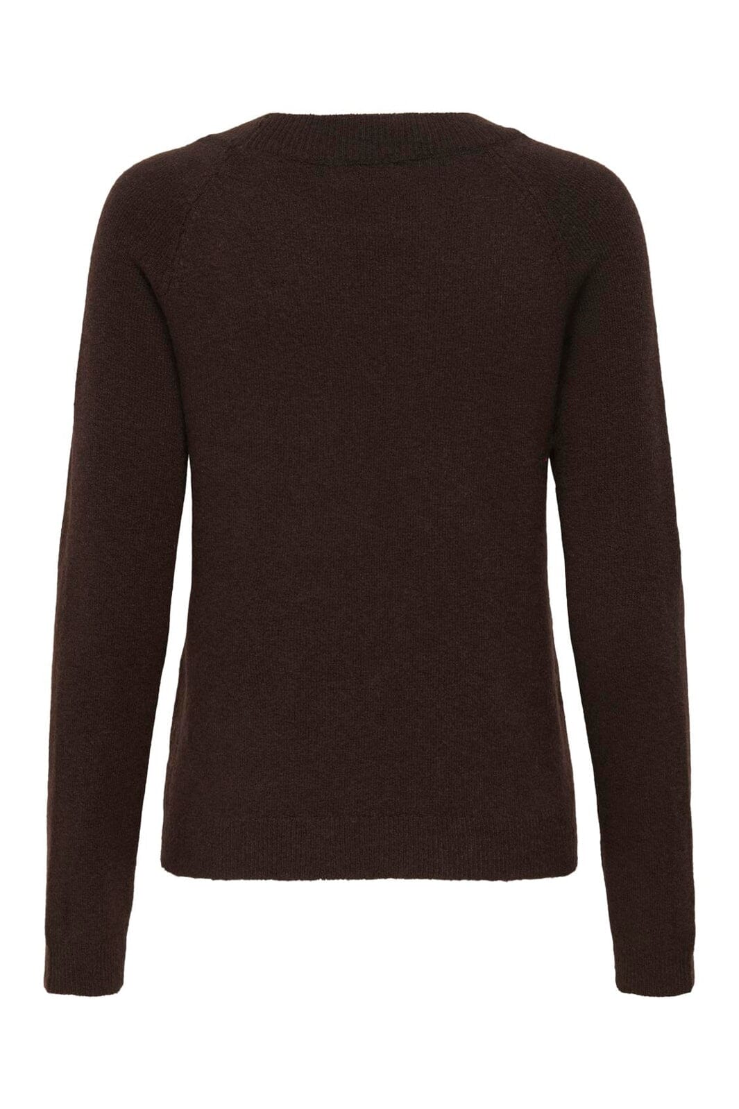 Only - Onlrica L/S Pullover Knt - 4824236 Chocolate Torte W. Melange