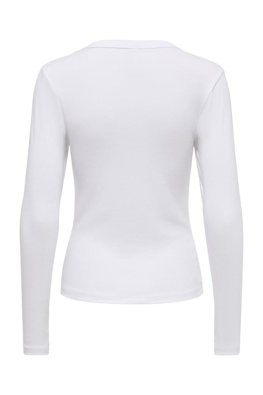 Only - Onlriley L/S V Neck Top - 5263442 Cloud Dancer