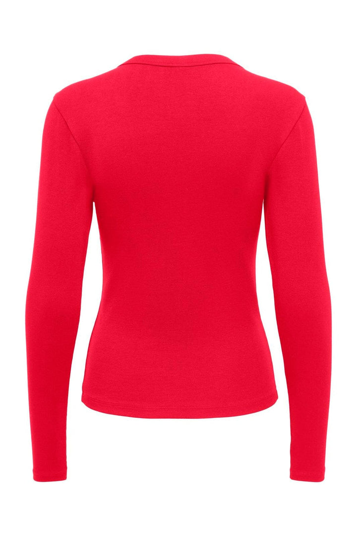 Only - Onlriley L/S V Neck Top - 5264576 Lollipop