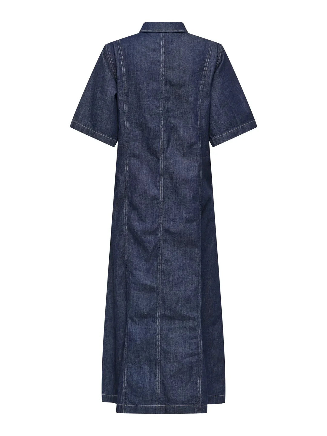 Only - Onlruna Ss Midi Dress Rinse Akm - 4989544 Dark Blue Denim Kjoler 