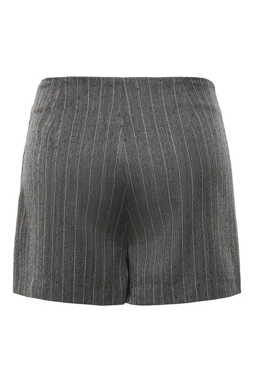 Only - Onlsiga Life Hb Rhine Skort Tlr - 4857889 Dark Grey Melange Pinstripe W. Rhinestone