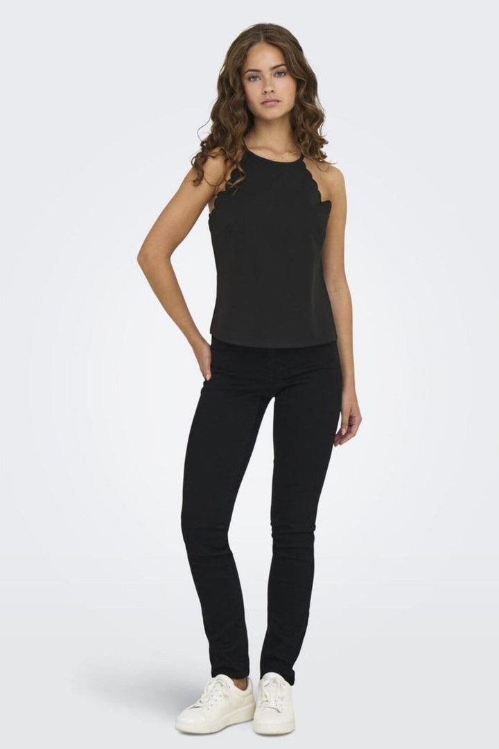 Only - Onlsilja S/L Short Top Box - 4774553 Black