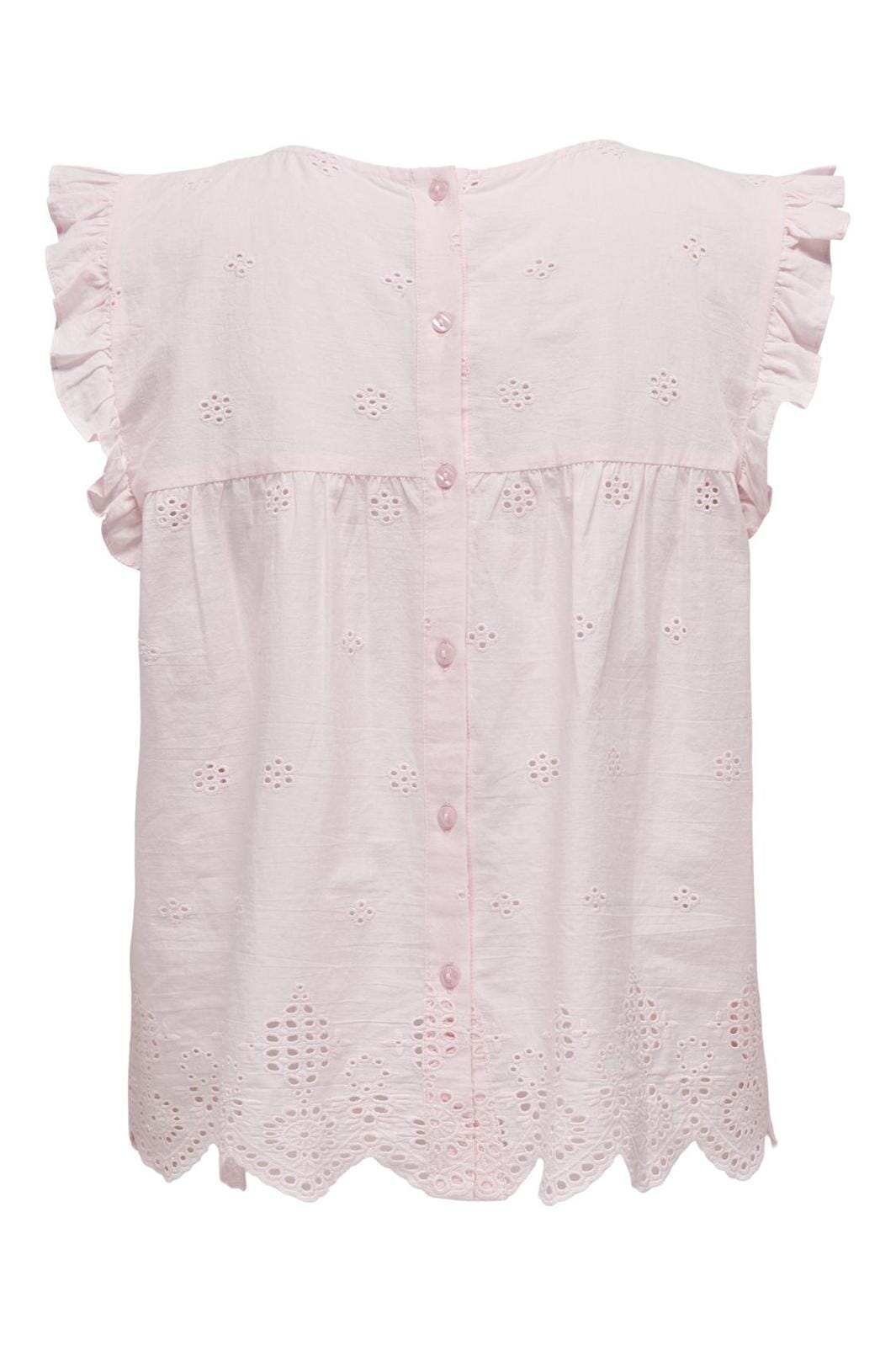 Only - Onlsilla Life S/L Frill Top 15213398 - 4678351 - Cradle Pink