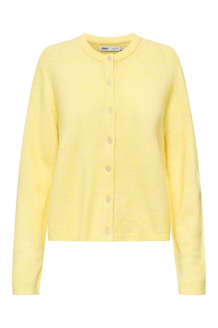 Only - Onlsimoni L/S O-Neck Cardigan Knt - 4987974 Mellow Yellow Melange