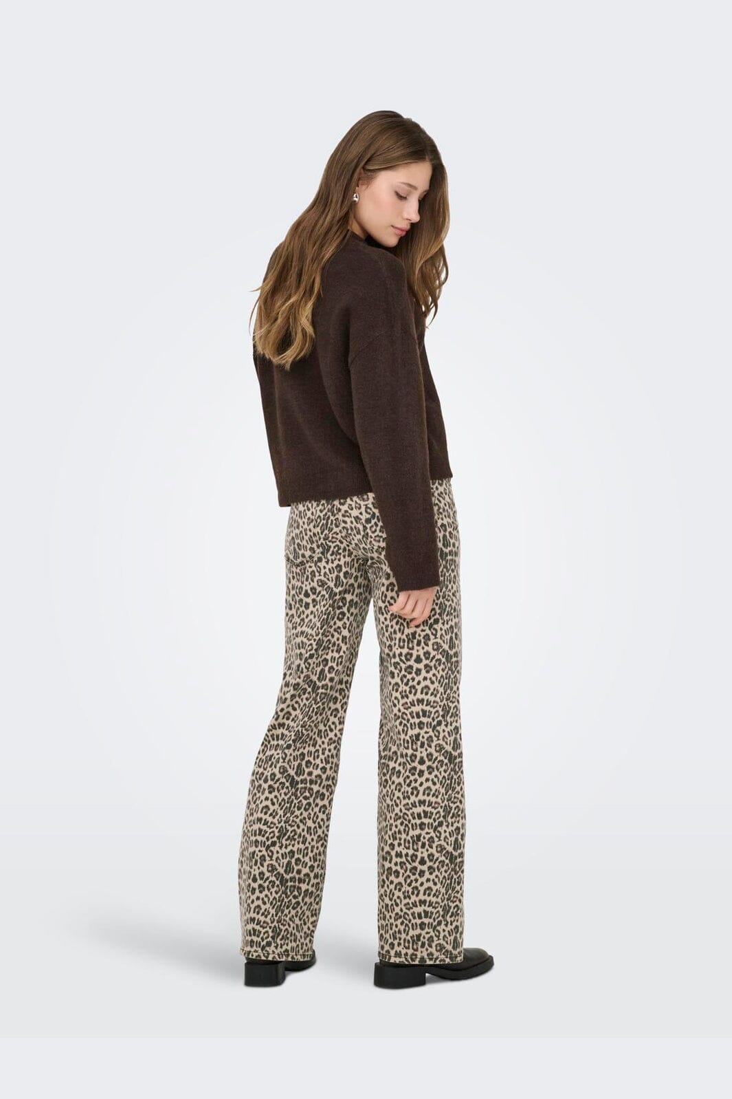 Only - Onlsimoni L/S O-Neck Pullover Knt - 4961584 Coffee Bean Melange