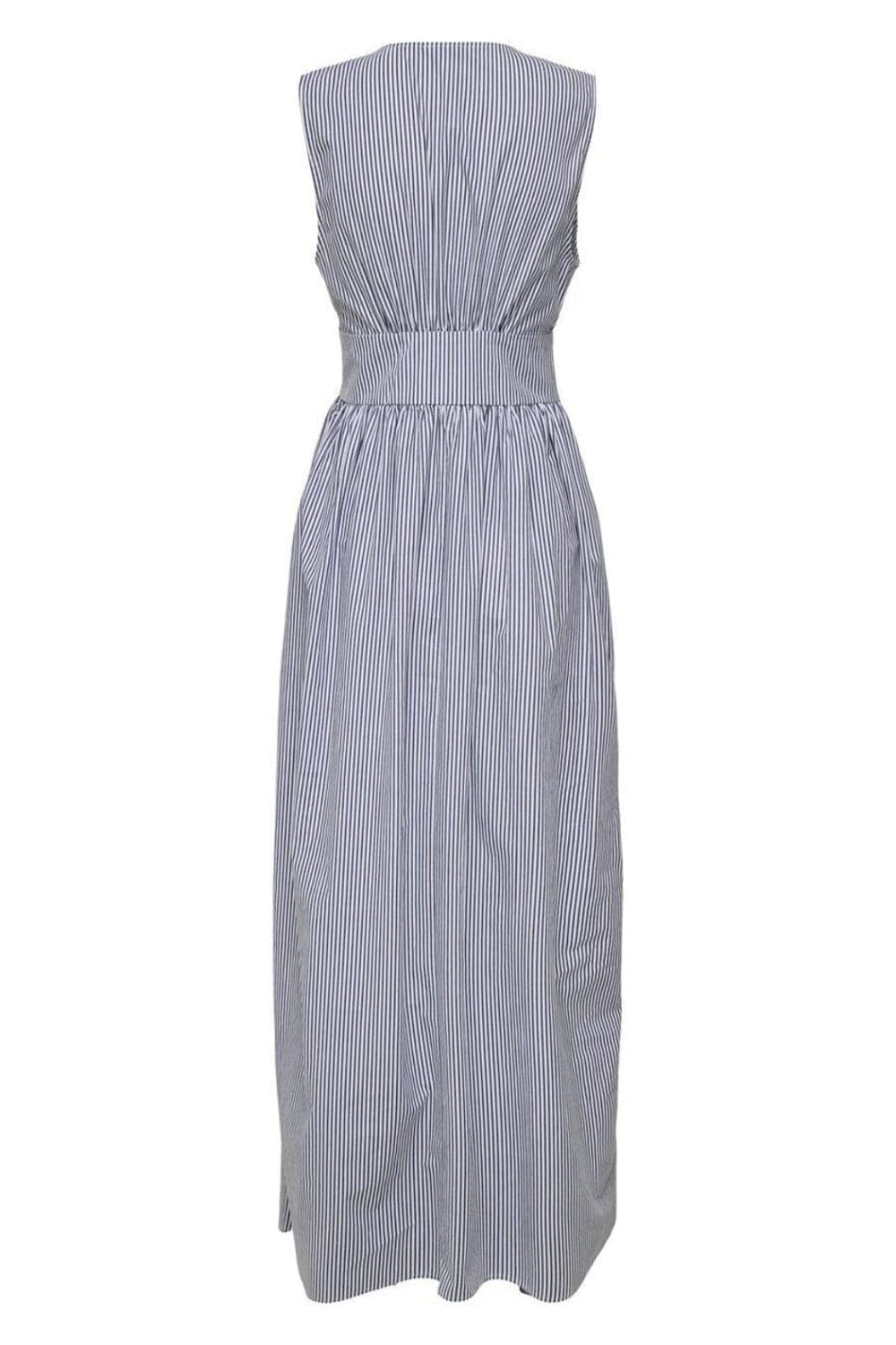 Only - Onlsiska Life Sl V-Neck Maxi Dress - 4723846 Bright White W Night Sky Strip Kjoler 