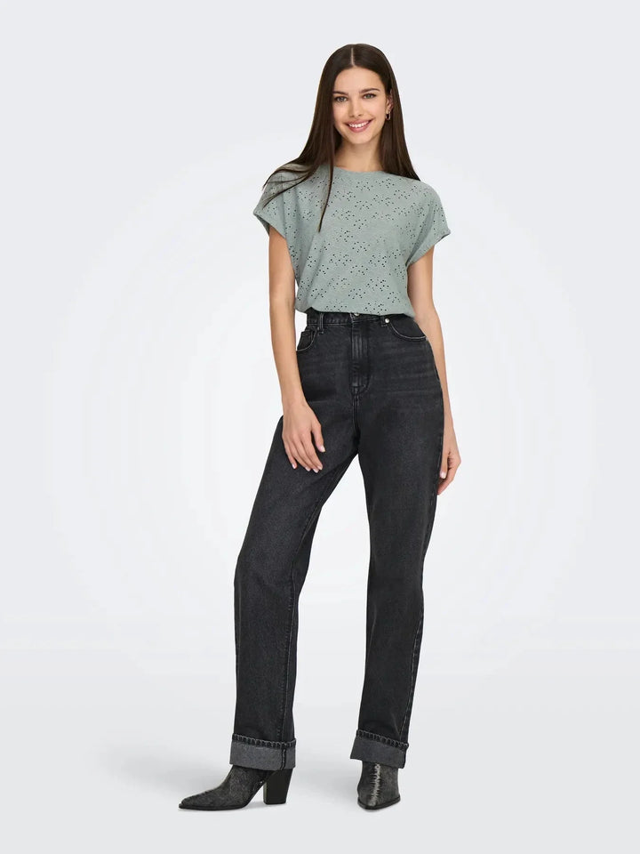 Only - Onlsmilla Life S/S Top - 4732133 Abyss T-shirts 