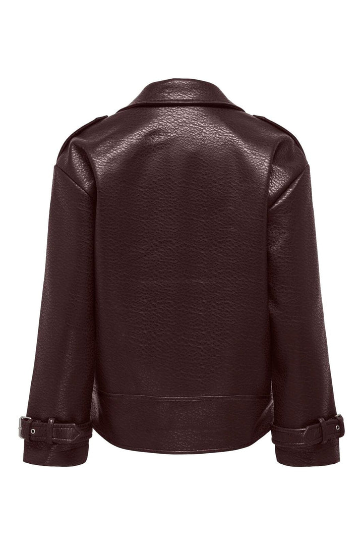 Only - Onlsoft Faux Leather Ovs. Biker Cc - 5100704 Chocolate Plum